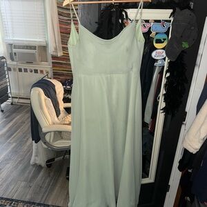 Azazie Light Green Maxi Dress